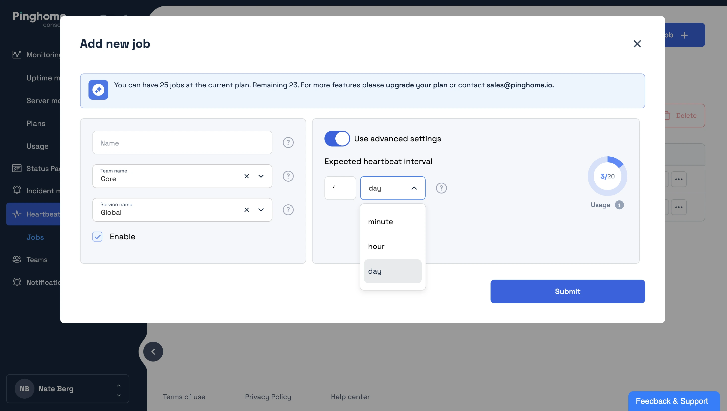 Pinghome-da Cron Job-ların Monitorinqi