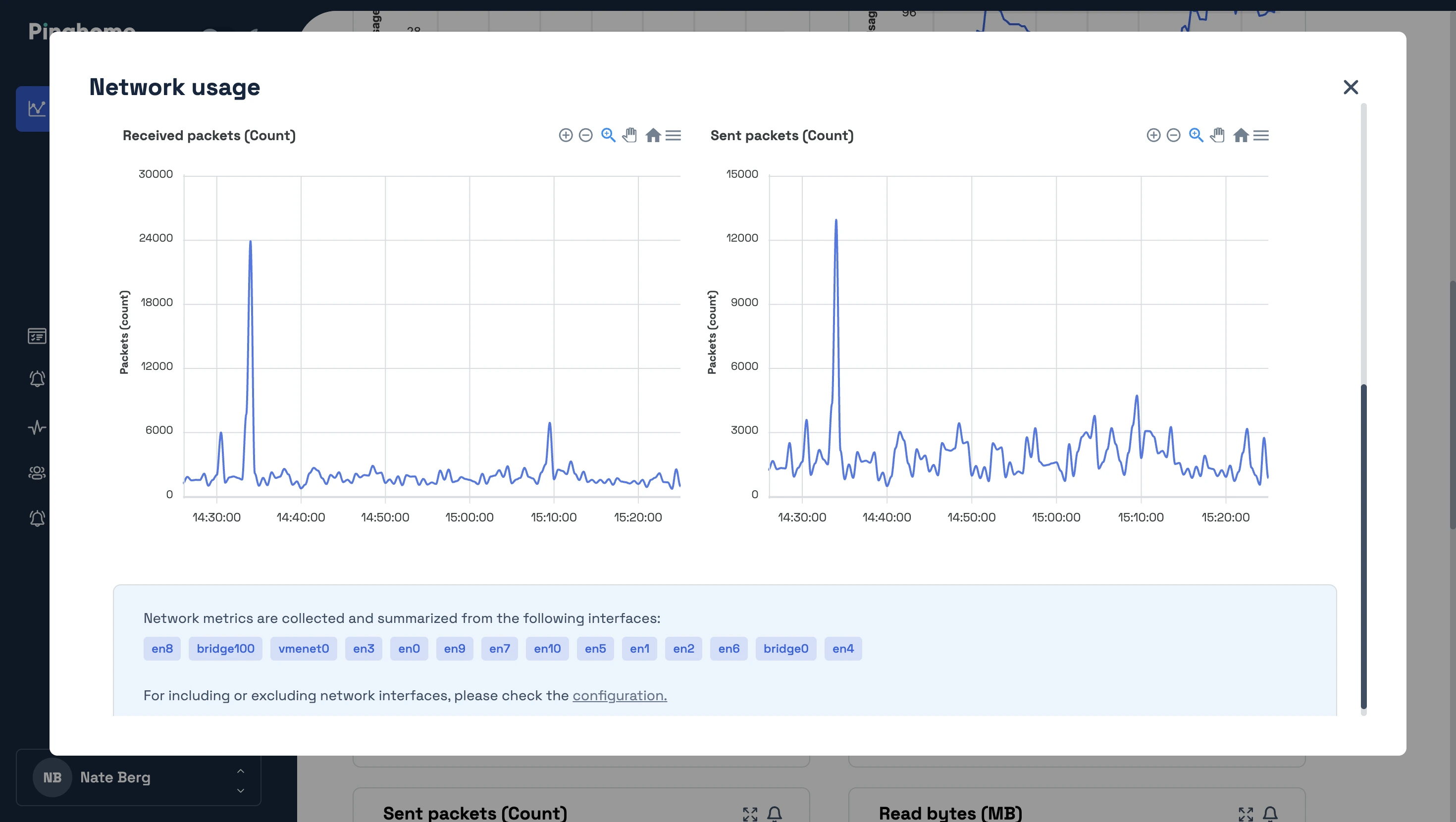 Pinghome-da Şəbəkə monitorinqi